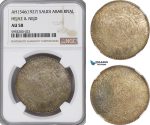 AG843, Saudi Arabia, Abd al-Azīz, Hejaz & Nejd, 1 Riyal AH1346 (1927) Silver, NGC AU58