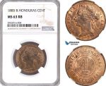 AH276, British Honduras, Victoria, 1 Cent 1885, NGC MS63RB