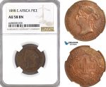 AH292, British East Africa, Victoria, 1 Pice 1897, NGC AU58BN