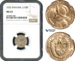 AH433, Panama, 1/10 Balboa 1933, Silver, NGC MS63
