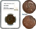 AH784, Sarawak, C. Brooke Rajah, 1 Cent 1888, NGC AU58BN