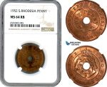 AH798, Southern Rhodesia (Zimbabwe), George VI, 1 Penny 1952, NGC MS64RB