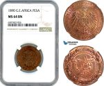 AH960, German East Africa, Pesa 1890, NGC MS64BN