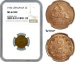 AH970, Lithuania, 2 Centai 1936, NGC MS62BN