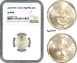 AI017, United Arab Emirates, Ajman, 1 Riyal AH1389 // 1969, Silver, NGC MS66
