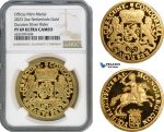 AI198, Netherlands, "Ducaton Restrike" Medal (2 oz) 2023 R, Houten Mint, Gold, KM# --, Mintage: 20 pcs, NGC PF69 Ultra Cameo, includes COA+ Original box!