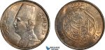 AI227, Egypt, Fuad, 10 Piastres AH1348/1929 BP, Budapest Mint, Silver, EF-UNC