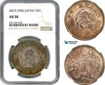 AI260, Japan, Meiji, Yen Yr. 37 (1904) Osaka Mint, Silver, NGC AU58