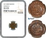 AI358, Morocco, Abd al-Aziz, 1 Muzuna AH1320 BI, Birmingham Mint, NGC MS63BN