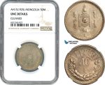 AI394, Mongolia, 50 Mongo AH15 (1925) Leningrad Mint, Silver, NGC UNC Det.