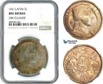 AI444, Latvia, 5 Lati 1931, Silver, NGC UNC Det.