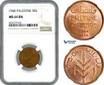 AI449, Palestine, 1 Mil 1944, London Mint, NGC MS64BN