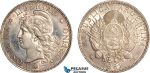 AI635, Argentina, 1 Peso 1882, Silver, Polished in Obv. fields, otherwise UNC