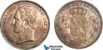 AI695, Belgium, Leopold I, 2 1/2 Francs 1849, Brussels Mint, Silver, Toned, XF