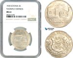 AI806, Estonia, 2 Krooni 1930 "Toompea Fortress" Silver, NGC MS61