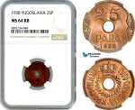 AI893, Yugoslavia, Peter II, 25 Para 1938, NGC MS64RB
