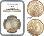 AI939, Japan, Meiji, 1 Yen M34 (1901) Silver, NGC MS63