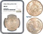 AI940, Japan, Meiji, 1 Yen M36 (1903) Silver, NGC MS63