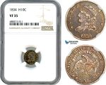 AI947, United States, Liberty Cap Half Dime (5 Cents) 1834, Philadelphia Mint, NGC VF35