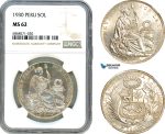 AI978, Peru, 1 Sol 1930, Silver, NGC MS62