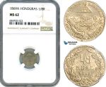 AJ015, Honduras, 1/8 Real 1869 A, Paris Mint, NGC MS62