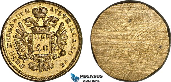 AJ118, Italy, Lombardy – Venetia, Monetary Weight for 40 Lire (Sovrano) 1854 – 1856, (11.34g) EF-UNC