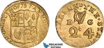 AJ122, Ireland, George II, 1737 Monetary Weight for 1/2 Pistol (2D 4G), (3.37g) EF-UNC