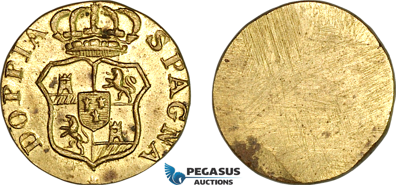 AJ124, Spain & Italy, 18th Century Monetary Weight for Doppia (Doubloon), (6.72g) EF-UNC