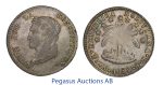 C23, Bolivia, 4 Soles 1858-PTS/FJ, Potosi, Silver, Rainbow toned High Grade!