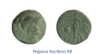 C47, Pamphylia, Side, Æ 15 (2.75g) Athena, Nike, Olive Green Patina