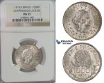 D04, Brazil, 1000 Reis 1913-A (Continous Legend) NGC MS65 (Pop 1/4)