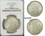 D17, Belgium, Leopold II, 5 Francs 1868 (Pos. A) Silver, NGC MS64