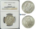 D23, Hungary, Franz Joseph, Forint 1870-GYF, Silver, NGC MS62