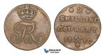 D49, Norway, Frederik VI, 2 Skilling 1810, Copper, NM 5