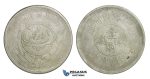 E02, China, Sinkiang, 1 Sar (Tael) Yr. 6 (1917) Urumchi, Silver (33.96g) 17 Leaves! Nice! Y-45