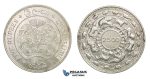 E30, Ceylon, 5 Rupees 1957 (2500 Years Buddhism) Silver, TOP Grade!