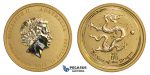 E61, Australia GOLD Lunar Dragon Proof 15 Dollar 1/10 Oz.999 Gold (Encapsulated)