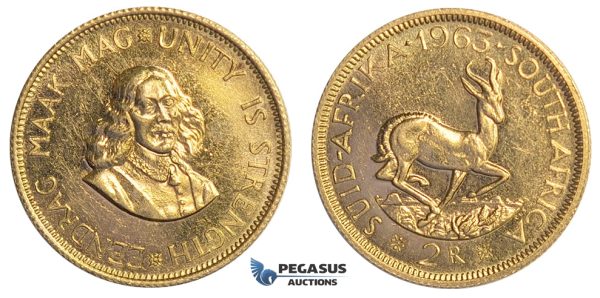 E64, South Africa, 2 Rand 1963 (7.988g.=0.2355 oz.)  Ex. Proof (Scratches)