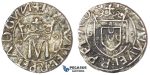 E74, Portugal, Manuel I, Vintem (20 Reis) ND, Lisbon, Silver (1.82g) Nice