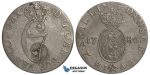 F09, Norway, Christian VII, 2 Skilling 1786-HIAB, Silver (1.22g) Nice