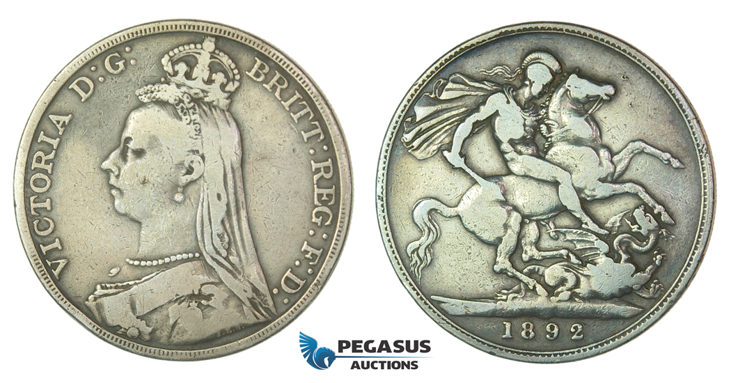 F36, Great Britain, Victoria, Crown 1892, Silver