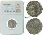 F43, Roman Empire, Probus (276-282 AD) Bi Aurelianianus (3.74g) Consular bust/Quadriga, NGC MS