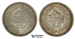 G83, Lebanon, 50 Piastres 1952, Silver, Toned UNC!
