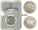 H12, Syria, 50 Piastres 1933, Silver, NGC MS62 (Pop 1/1) No better! Rare!