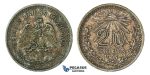 H46, Mexico, 20 Centavos 1905, Silver, Rainbow Toned High Grade!