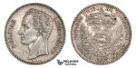 H67, Venezuela, GRAM 5 (Bolivar) 1887, Caracas, Silver, High Grade, Very Rare!