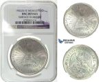 I21, Mexico, Peso 1902 Zs FZ, Silver, NGC UNC Details