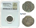 I29, Parthia, Mithradates II (123-88 BC) AR Drachm (4.07 g) Rhagai Mint, NGC AU