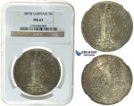 I48, Great Britain, Trade Dollar 1897-B, Bombay, Silver, NGC MS63