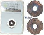 I51, Hong Kong, Victoria, 1 Mil 1863, NGC MS64RB